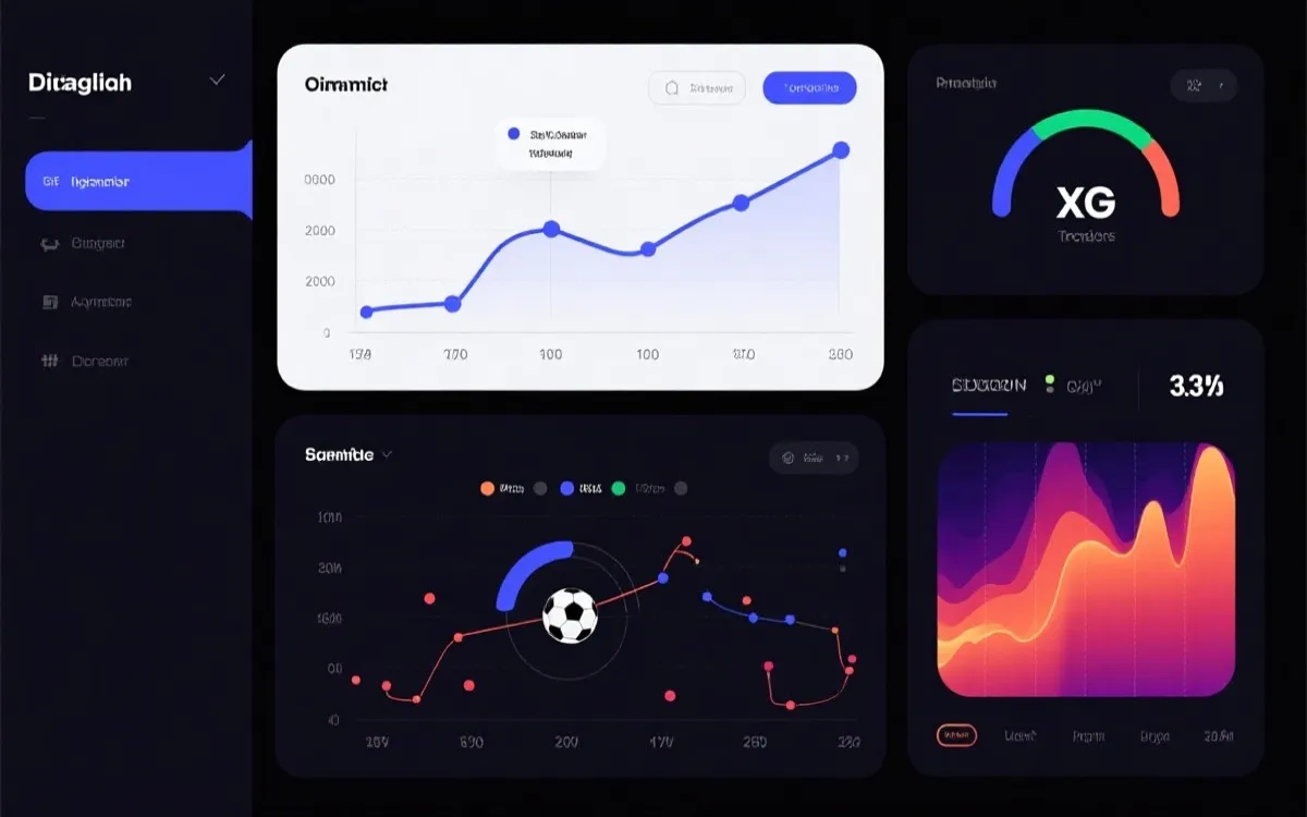 比分概率矩阵与关键指标仪表板示意
